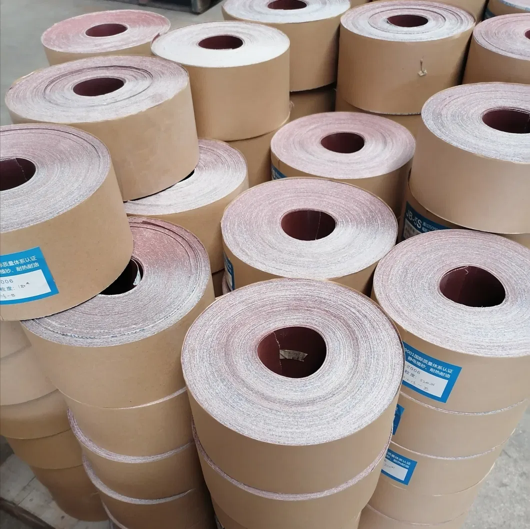 4&quot; 4.5&quot; 60# 80# 100# 120# Jb-5 Coated Abrasive Cloth Jumbo Roll Manufacturer