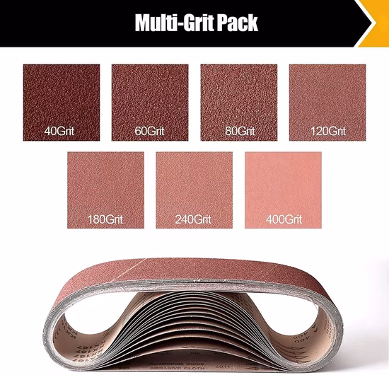 75*533mm Kx167 Sanding Belt Aluminum Oxide Emery Cloth Sand Belt for Wood