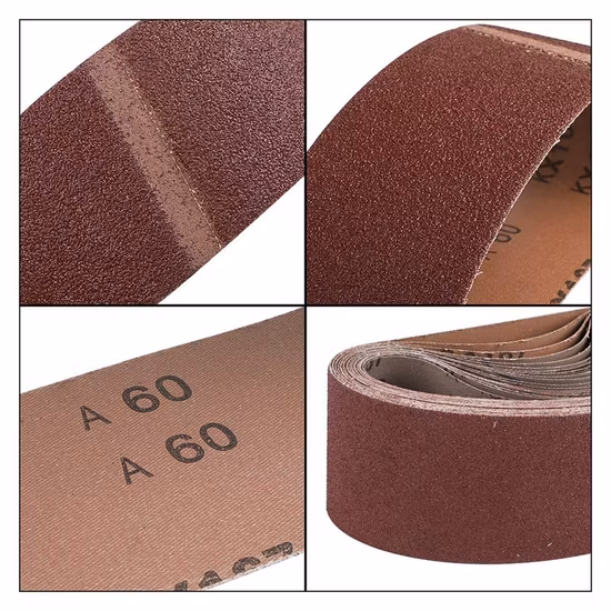 75*533mm Kx167 Sanding Belt Aluminum Oxide Emery Cloth Sand Belt for Wood